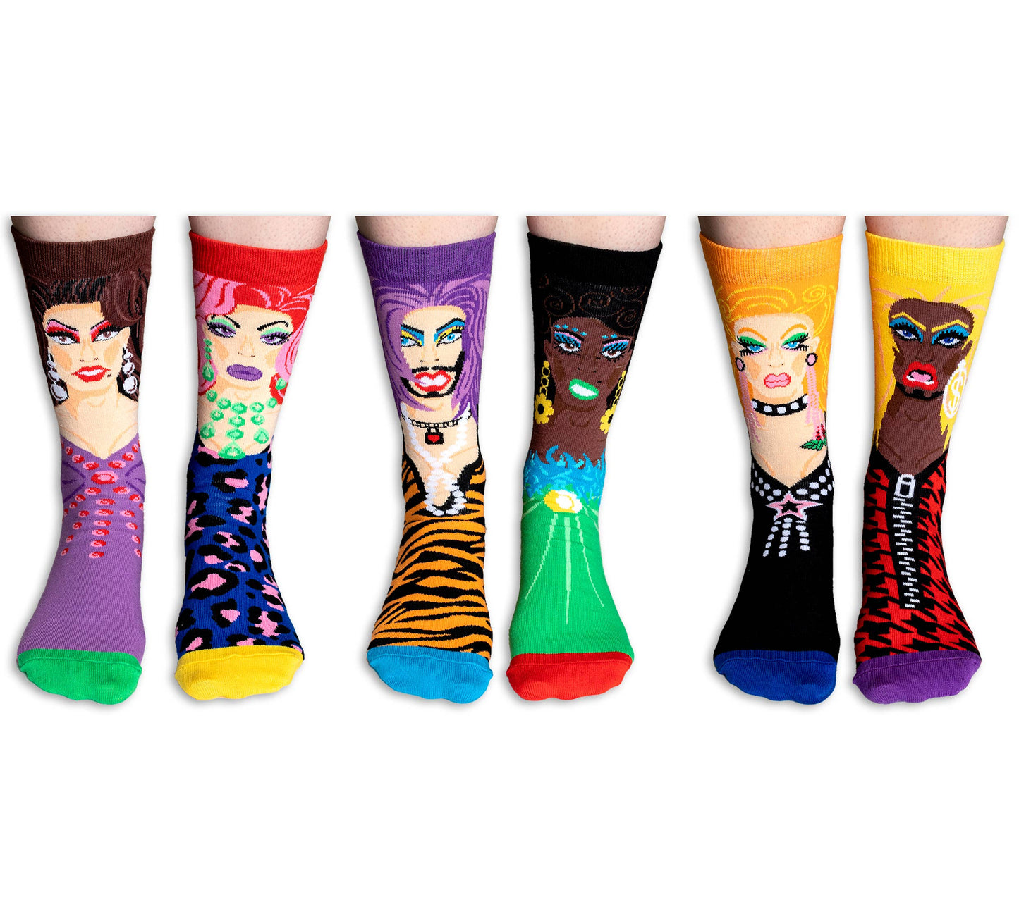Sock Academy - DRAG YOUR FEET| 6 Odd Socks Gift Box - United Oddsocks