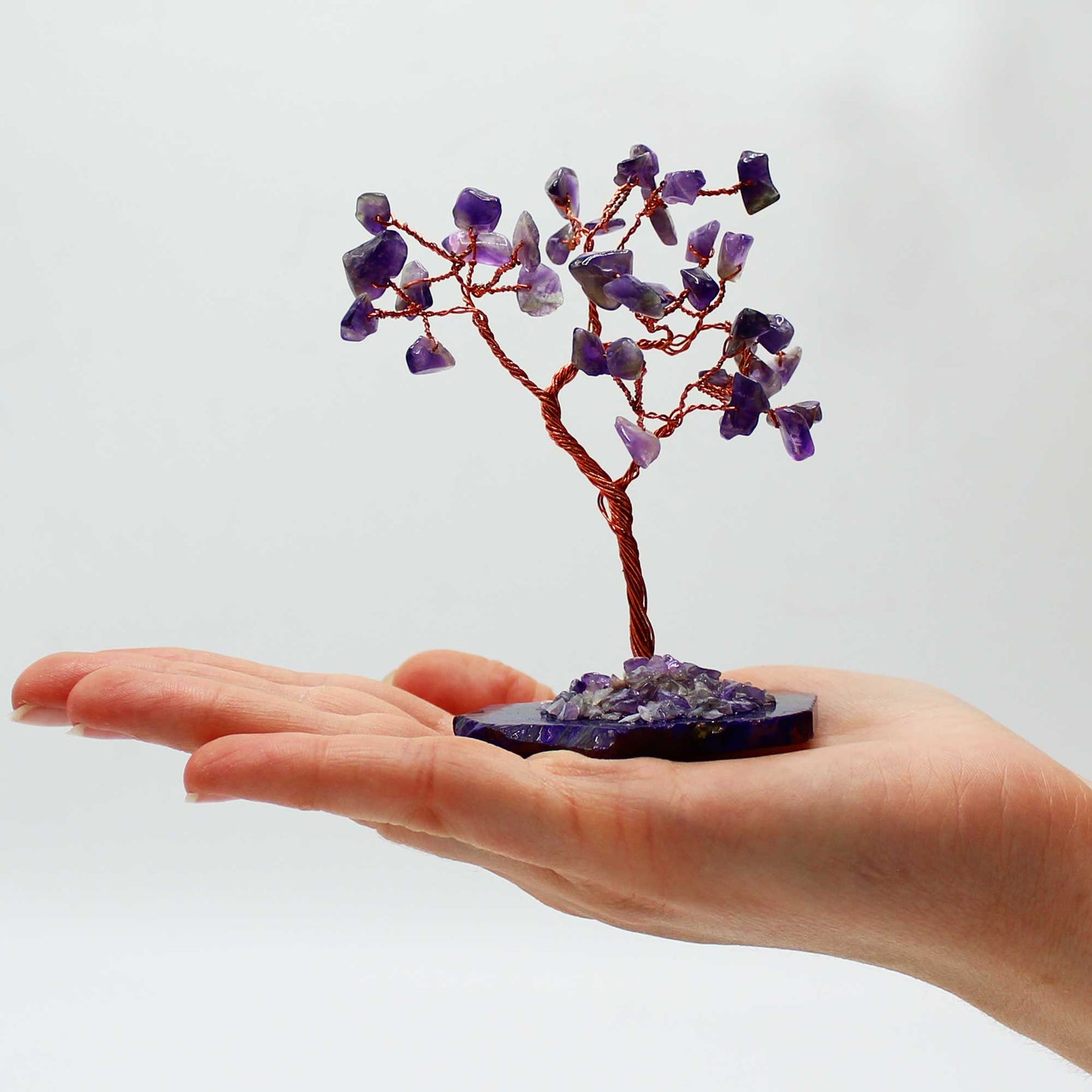 Ancient Wisdom - Amethyst on Natural Agate Base (35 stones)