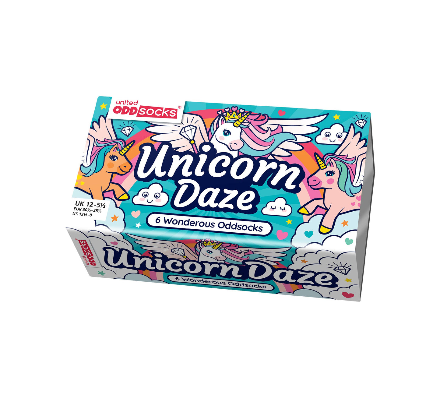 Sock Academy - UNICORN DAZE | 6 Odd Socks Gift Box - United Oddsocks