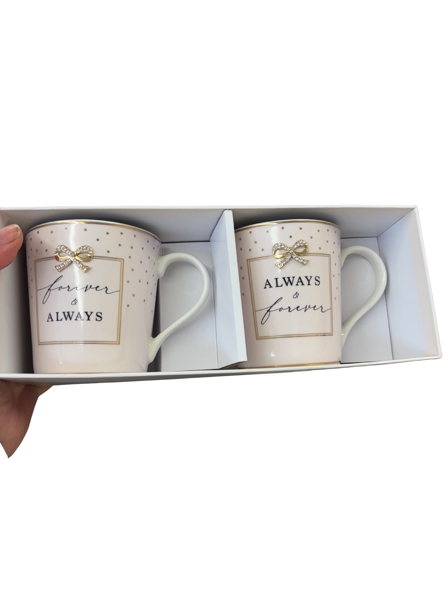Madelaine By Hearts Designs Mug Set of 2 – Forever & Always Fine China Gift Box