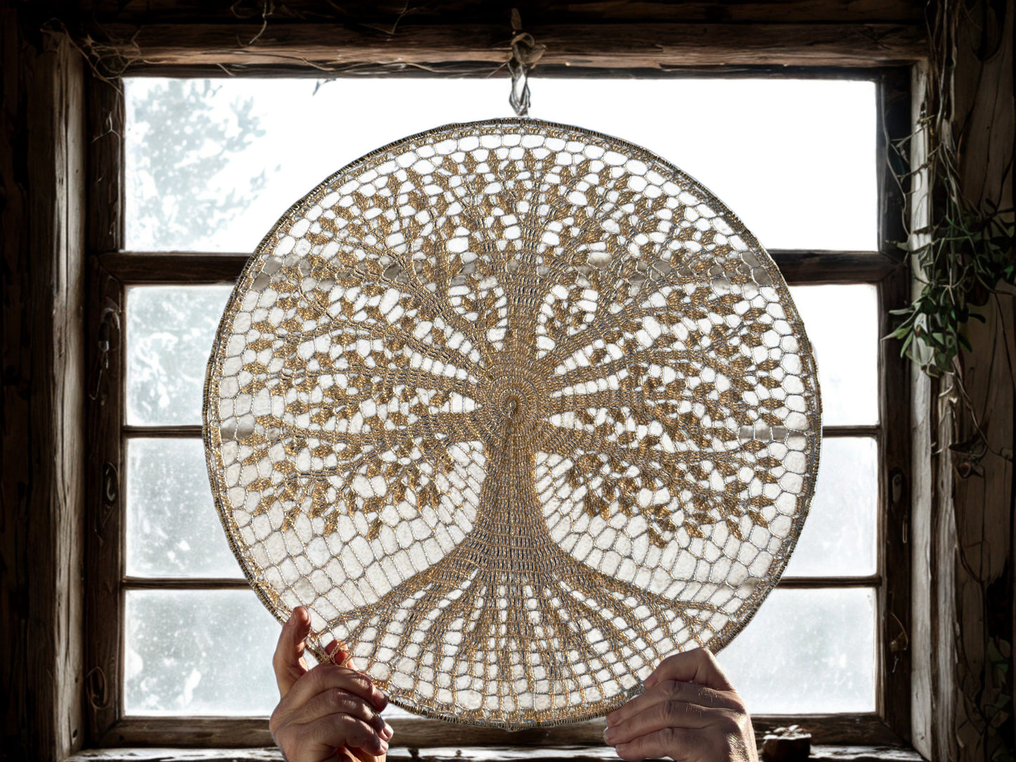 Handmade Macrame Tree of Life Wall Hanging Mandala - Large Boho Dreamcatcher Style