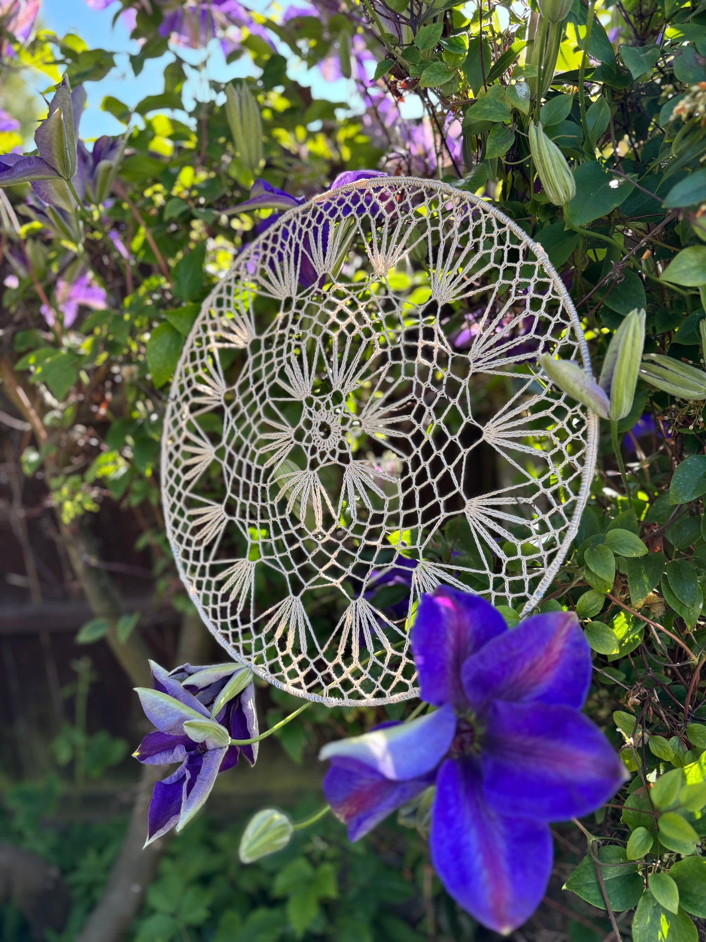 Petal Whisper Mandala- Handmade Crochet Boho Wall Hanging