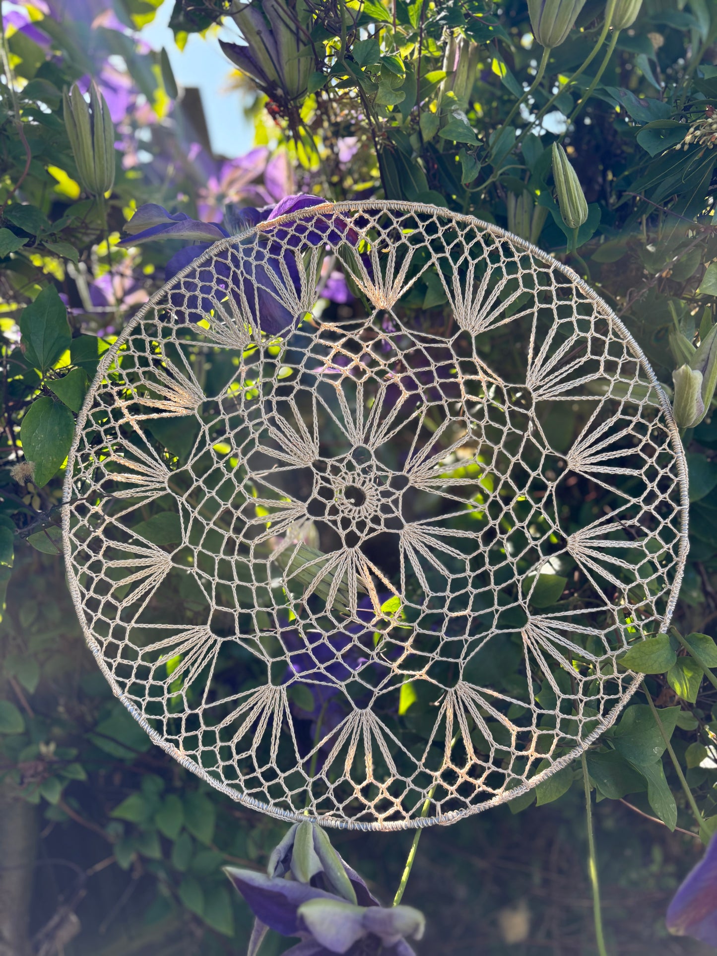 Petal Whisper Mandala- Handmade Crochet Boho Wall Hanging