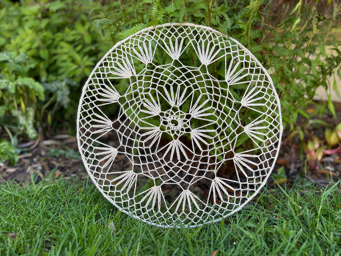 Petal Whisper Mandala- Handmade Crochet Boho Wall Hanging
