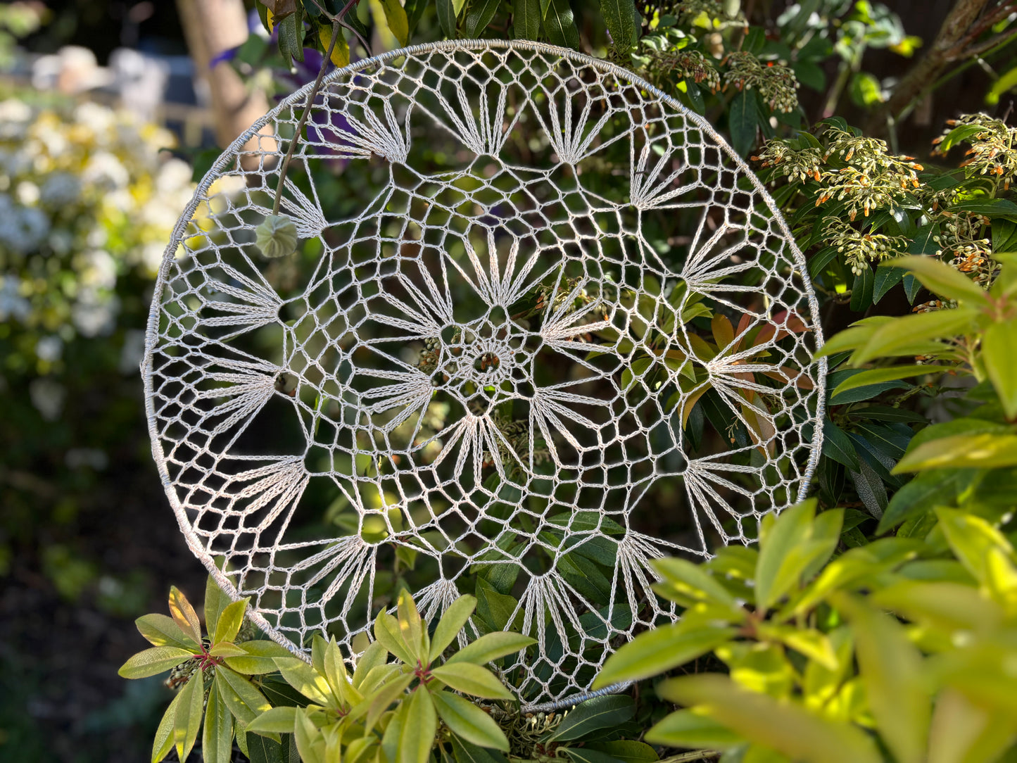 Petal Whisper Mandala- Handmade Crochet Boho Wall Hanging