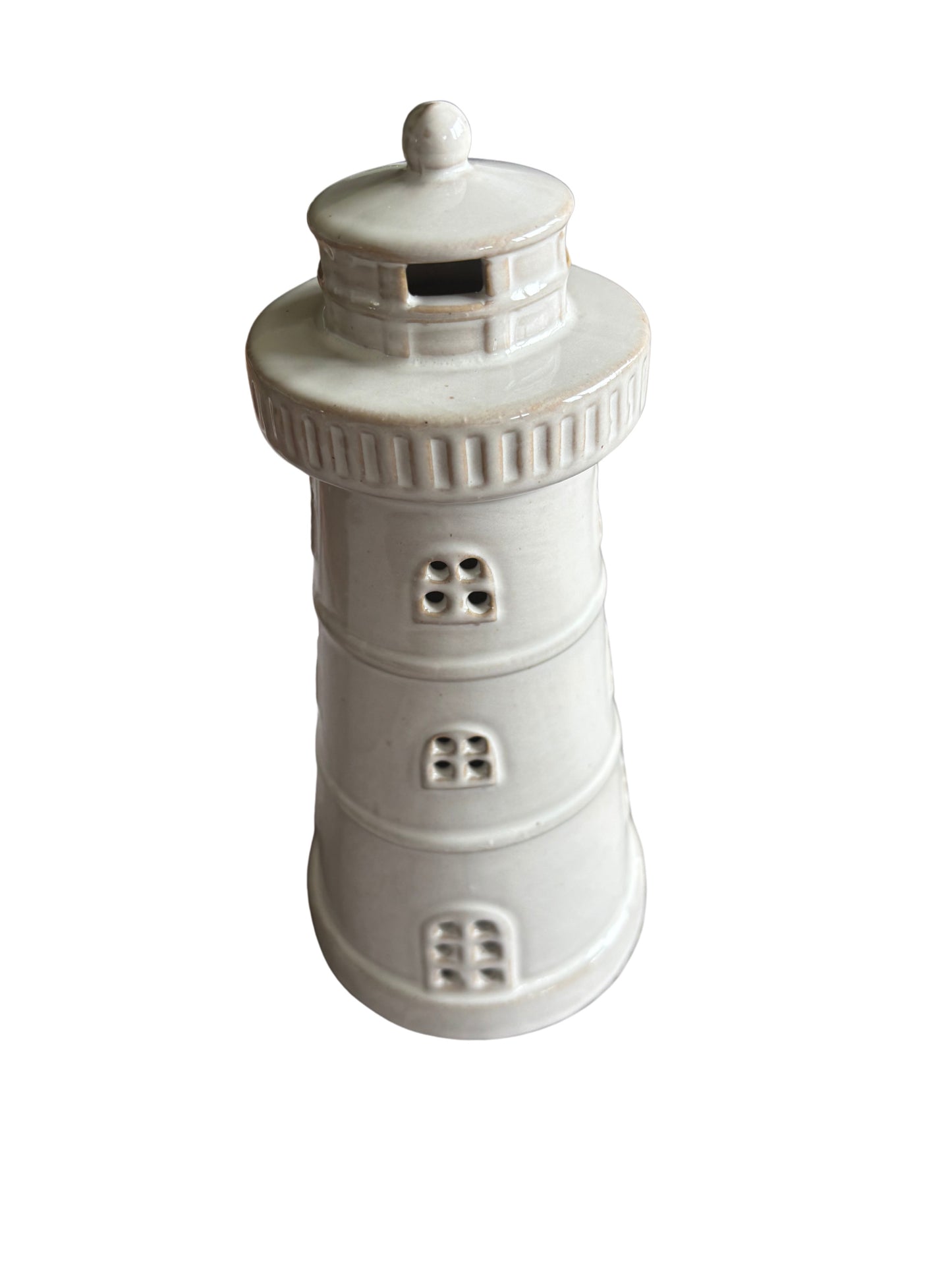 LED Ceramic Lighthouse Ornament – Coastal Home Decor, 22cm