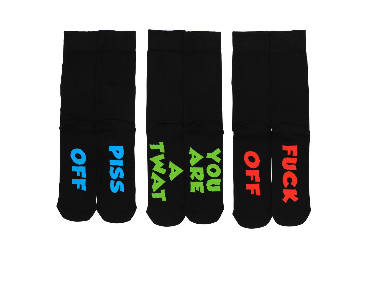 Sock Academy - SWEARY SOCKS - 3 Matching Pairs of Socks |Cockney Spaniel