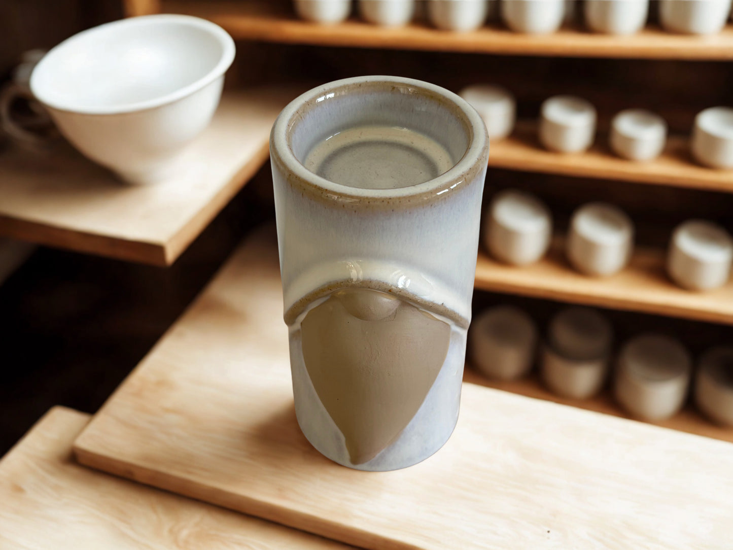 Portland Living Ceramic Tealight Holder - Handcrafted Rustic Home Decor 16.5 cm