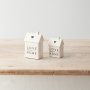 “Love Begins at Home” Porcelain House Ornament – Rustic Home Decor