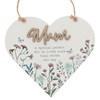 Sweet Meadow Hanging Heart for Mum – Sentimental Gift Plaque
