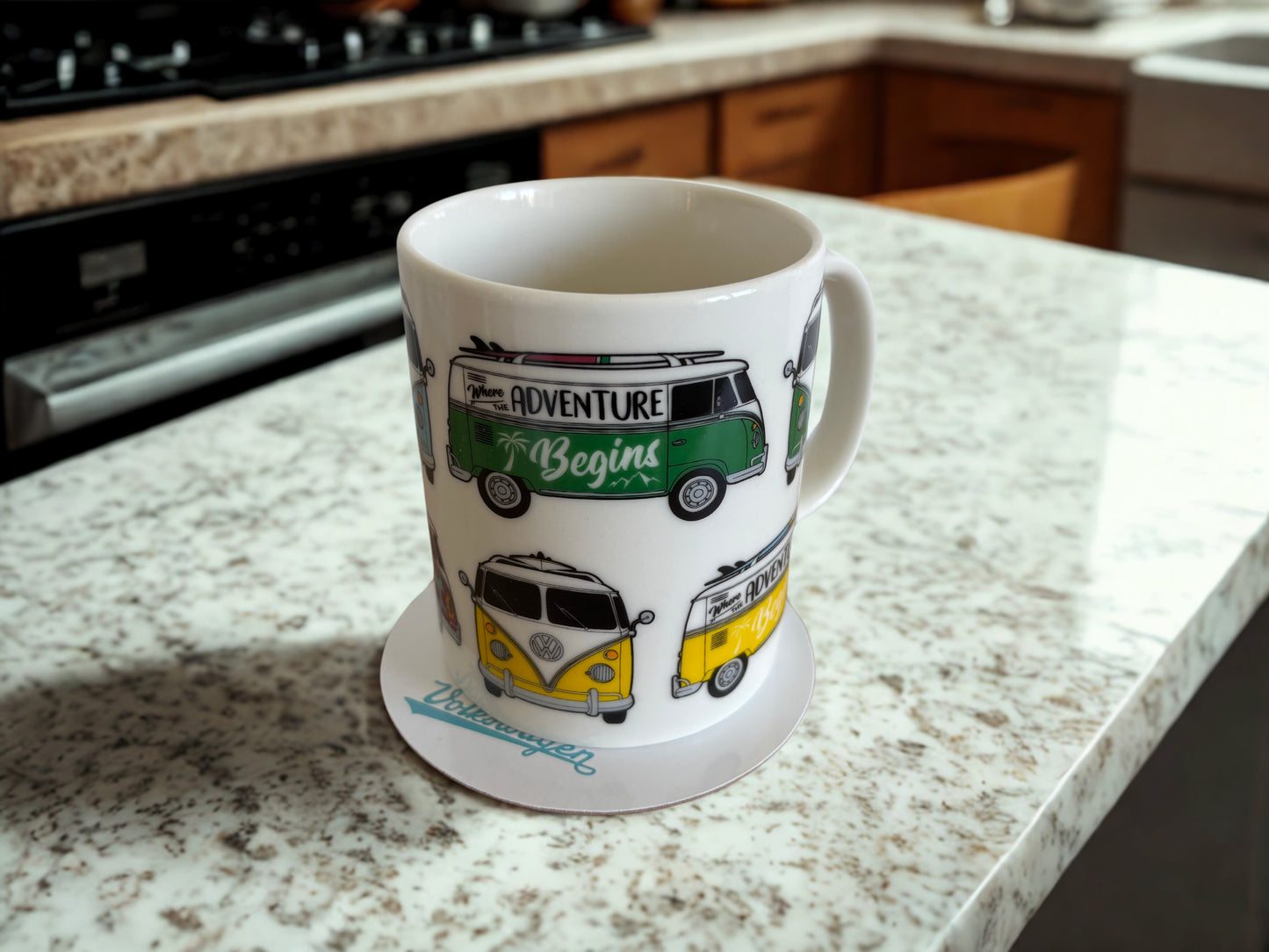 Volkswagen Campervan Mug & Coaster Set – Official Licensed Gift