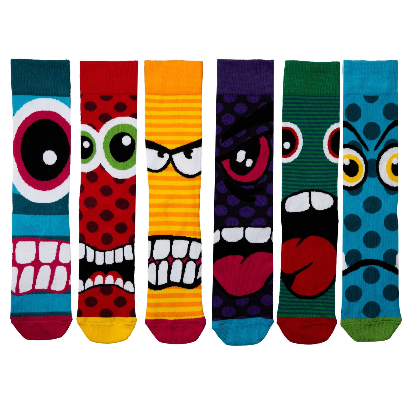 Sock Academy - THE STRESS HEADS | 6 Odd Socks Gift Box - United Oddsocks
