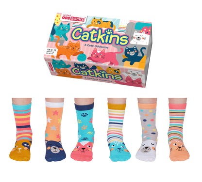 Sock Academy - CATKINS | 6 Odd Socks Gift Box - United Oddsocks