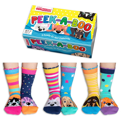 Sock Academy - PEEK-A-BOO | 6 Odd Socks Gift Box - United Oddsocks