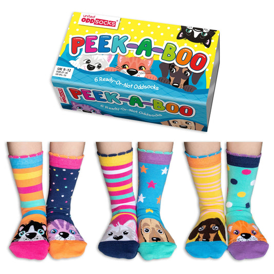 Sock Academy - PEEK-A-BOO | 6 Odd Socks Gift Box - United Oddsocks