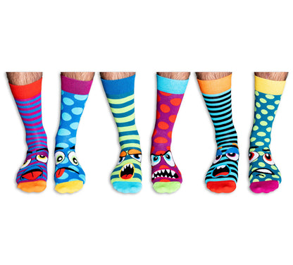 Sock Academy - THE GRUMP HEADS | 6 Odd Socks Gift Box - United Oddsocks