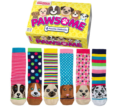 Sock Academy - PAWSOME | 6 Odd Socks Gift Box - United Oddsocks