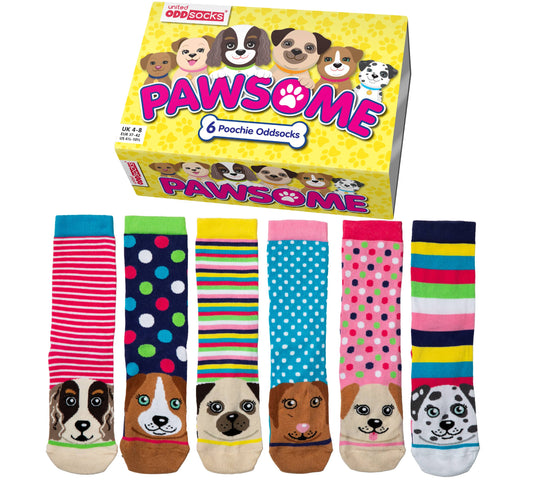 Sock Academy - PAWSOME | 6 Odd Socks Gift Box - United Oddsocks