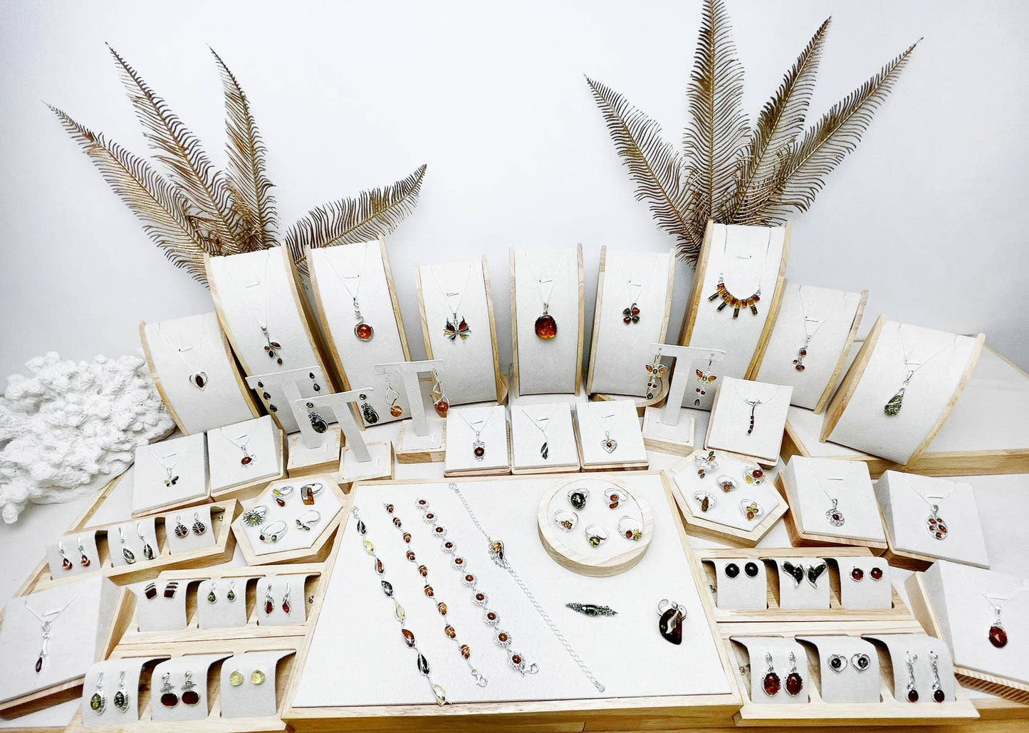 SilverAmber Jewellery - 925 Sterling Silver & Genuine Baltic Amber Jewellery Starter Pack - SP1