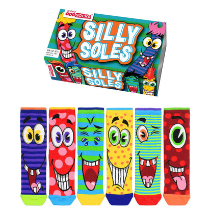 Sock Academy - SILLY SOLES  - 6 Odd Socks Gift Box | United Oddsocks