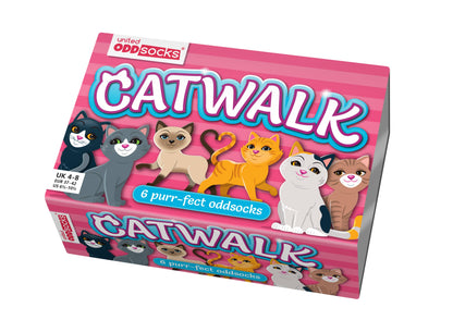 Sock Academy - CATWALK | 6 Odd Socks Gift Box - United Oddsocks