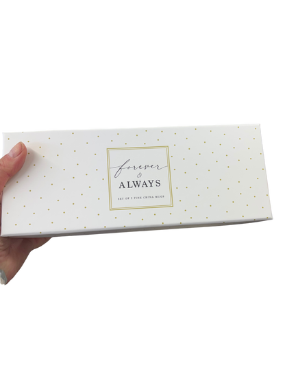 Madelaine By Hearts Designs Mug Set of 2 – Forever & Always Fine China Gift Box