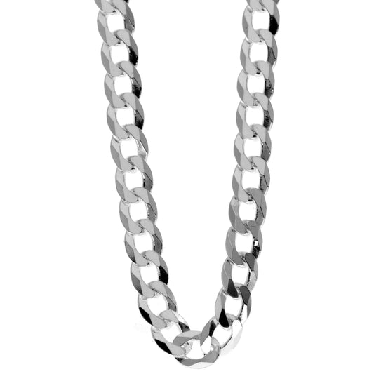 SilverAmber Jewellery - Made in Italy - 925 Sterling Silver 4 mm Thick Classic Men Unisex Curbs Chain Necklace - GA-GMN1