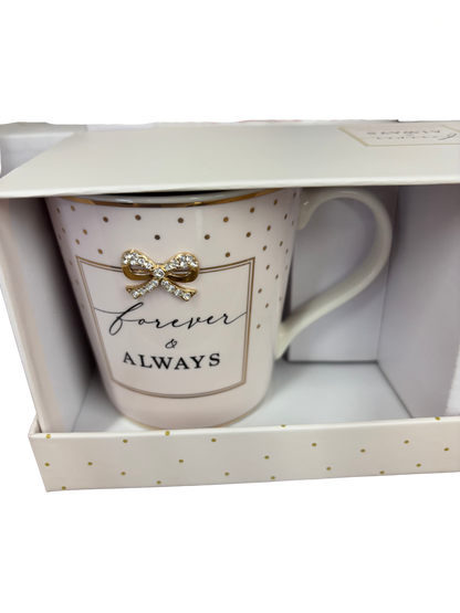 Madelaine By Hearts Designs Mug Set of 2 – Forever & Always Fine China Gift Box