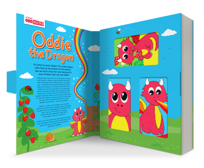 Sock Academy - ODDIE THE DRAGON | 6 Odd Socks Gift Box - United Oddsocks