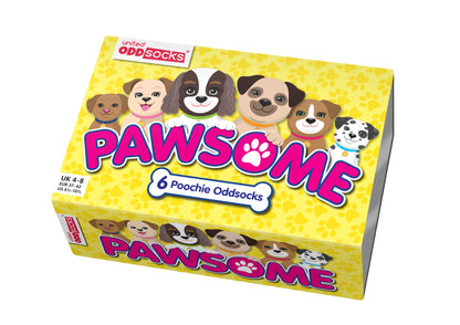 Sock Academy - PAWSOME | 6 Odd Socks Gift Box - United Oddsocks
