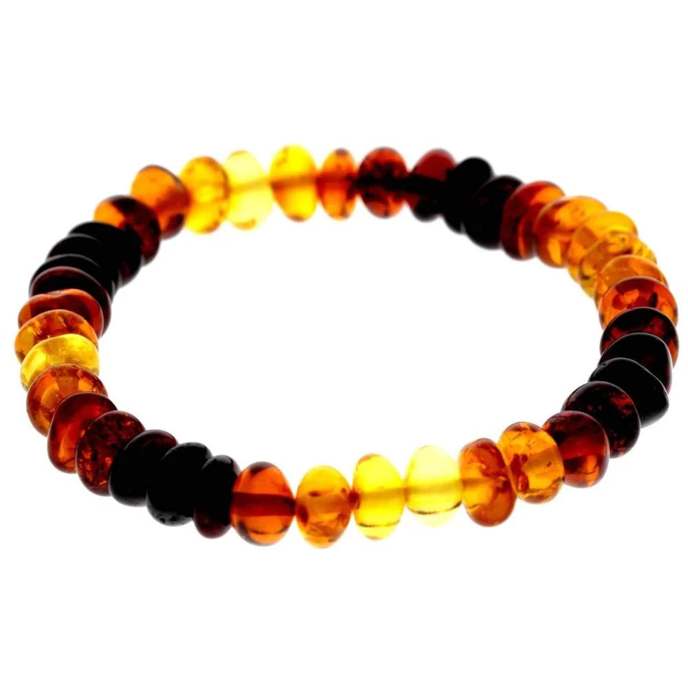 Certified Baltic Amber Baroque Beads Bracelet Elasticated - Sizes Child to Adult