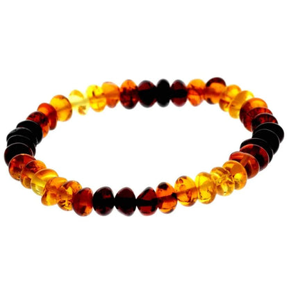 Certified Baltic Amber Baroque Beads Bracelet Elasticated - Sizes Child to Adult