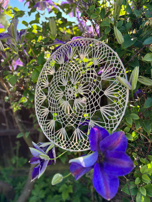 Petal Whisper Mandala- Handmade Crochet Boho Wall Hanging