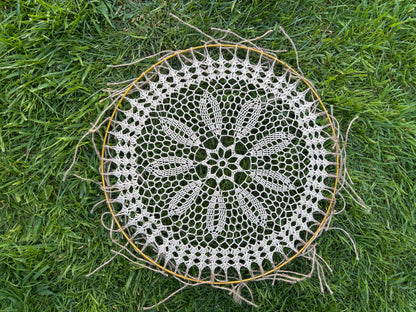 Handmade Rustic Lace Dreamcatcher-Boho Crochet Wall Art for Home Decor