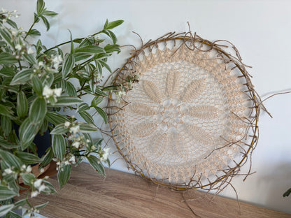 Handmade Rustic Lace Dreamcatcher-Boho Crochet Wall Art for Home Decor