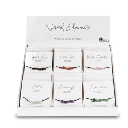 Natural Elements  Gemstone Chip Cord Bracelet