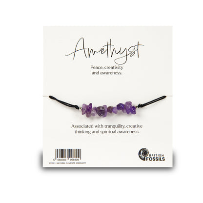Natural Elements  Gemstone Chip Cord Bracelet