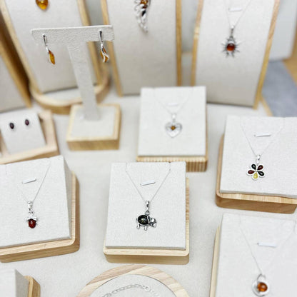 SilverAmber Jewellery - 925 Sterling Silver & Genuine Baltic Amber Jewellery Starter Pack - SP1