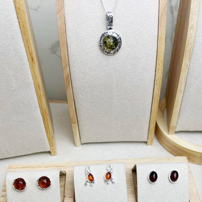 SilverAmber Jewellery - 925 Sterling Silver & Genuine Baltic Amber Jewellery Starter Pack - SP1
