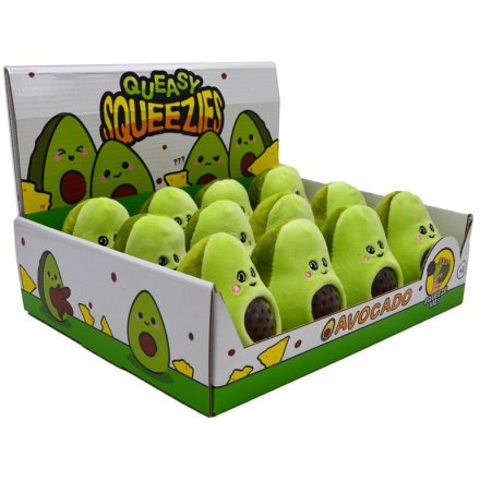 Queasy Squeezies Avocado Plush Toy – Cute Stress Relief Squishy (10cm)