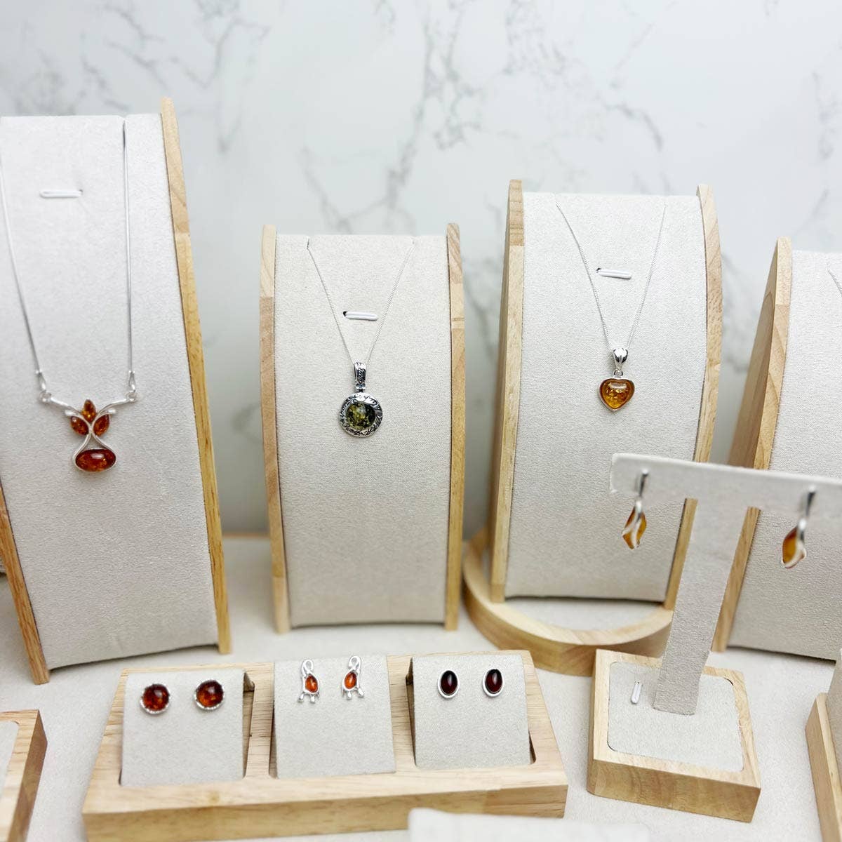 SilverAmber Jewellery - 925 Sterling Silver & Genuine Baltic Amber Jewellery Starter Pack - SP1