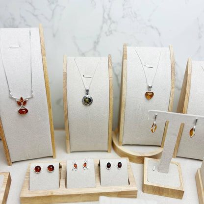 SilverAmber Jewellery - 925 Sterling Silver & Genuine Baltic Amber Jewellery Starter Pack - SP1