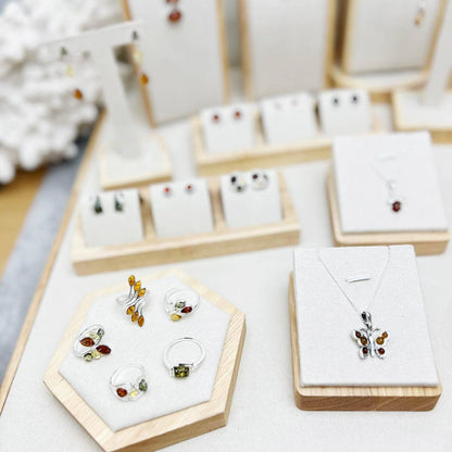 SilverAmber Jewellery - 925 Sterling Silver & Genuine Baltic Amber Jewellery Starter Pack - SP1