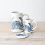 Coastal Dolomite Jug with Blue Crab Design – Nautical Home Décor