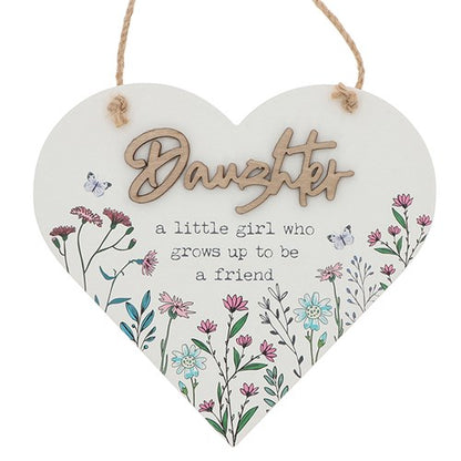Sweet Meadow Hanging Heart for Daughter – Sentimental Keepsake Gift