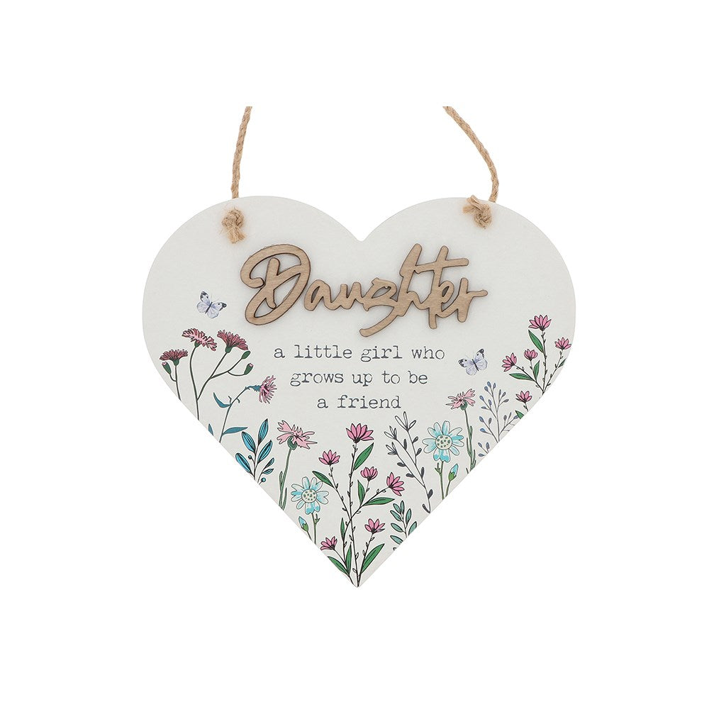 Sweet Meadow Hanging Heart for Daughter – Sentimental Keepsake Gift