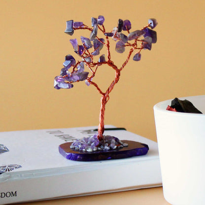 Ancient Wisdom - Amethyst on Natural Agate Base (35 stones)