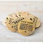 Dog Mum Wooden Coaster – Funny Engraved Pet Lover Gift (10cm)