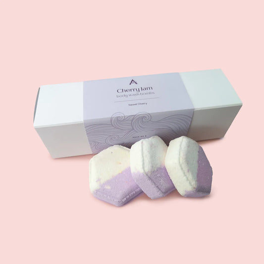Ascent Bath & Body - Cherry Jam body wash bombs