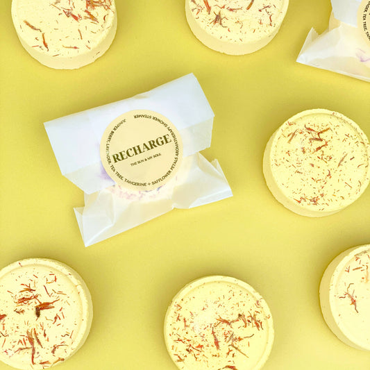 The Sun & My Soul Bath Bomb Soak Wellness Gifts - Recharge Aromatherapy Shower Steamer⎜Citrus Bath Bomb Fizzer